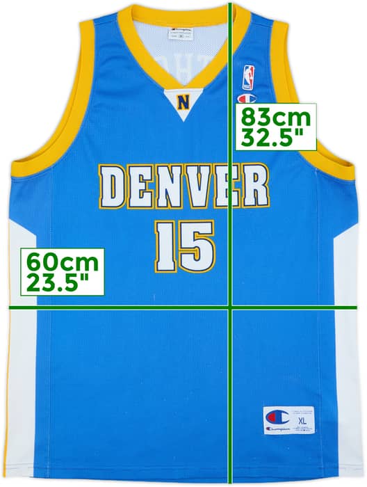 2003-10 Denver Nuggets Anthony #15 Champion Away Jersey - 7/10 - (XL)