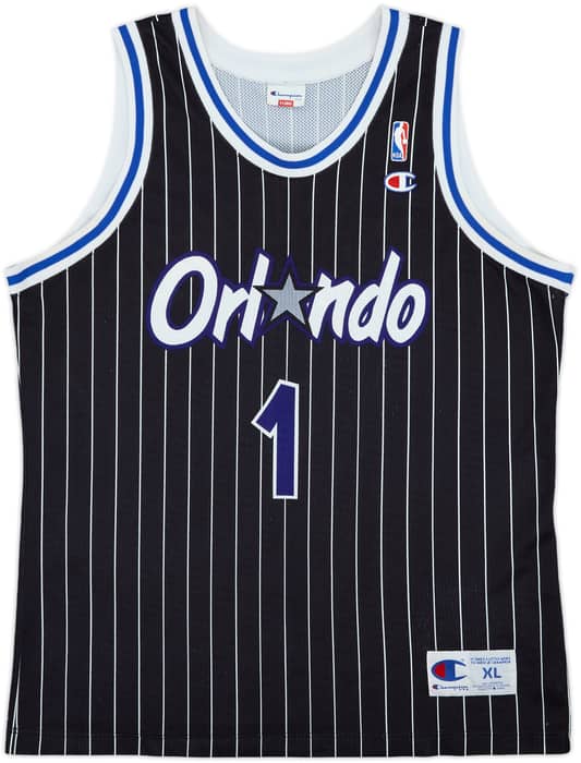 1993-94 Orlando Magic A.Hardaway #1 Champion Away Jersey - 8/10 - (XL)