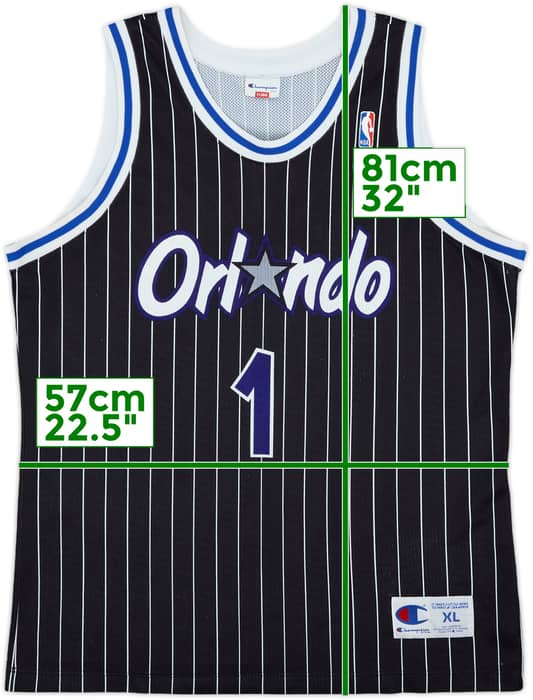 1993-94 Orlando Magic A.Hardaway #1 Champion Away Jersey - 8/10 - (XL)