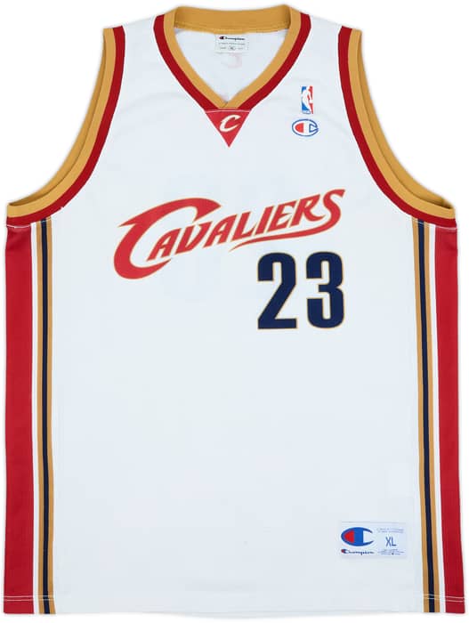 2003-10 Cleveland Cavaliers James #23 Champion Home Jersey - 8/10 - (XL)