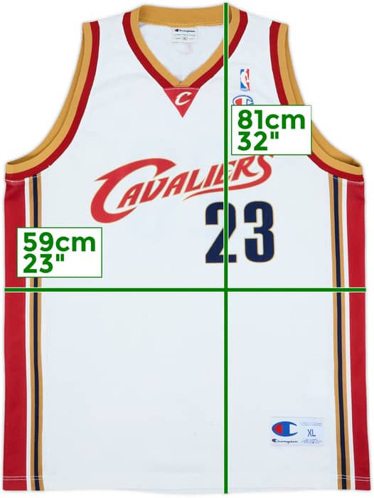 2003-10 Cleveland Cavaliers James #23 Champion Home Jersey - 8/10 - (XL)