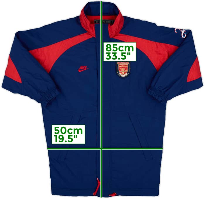 1995-96 Arsenal Nike Padded Bench Coat - 10/10 - (M)