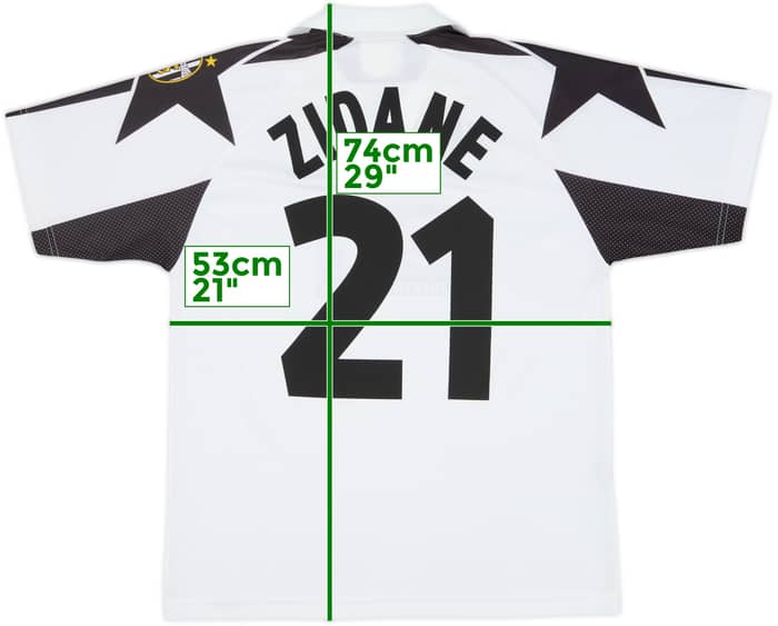 Camiseta de visitante básica del Juventus 1998-99 Zidane #21 - 9/10 - (L)