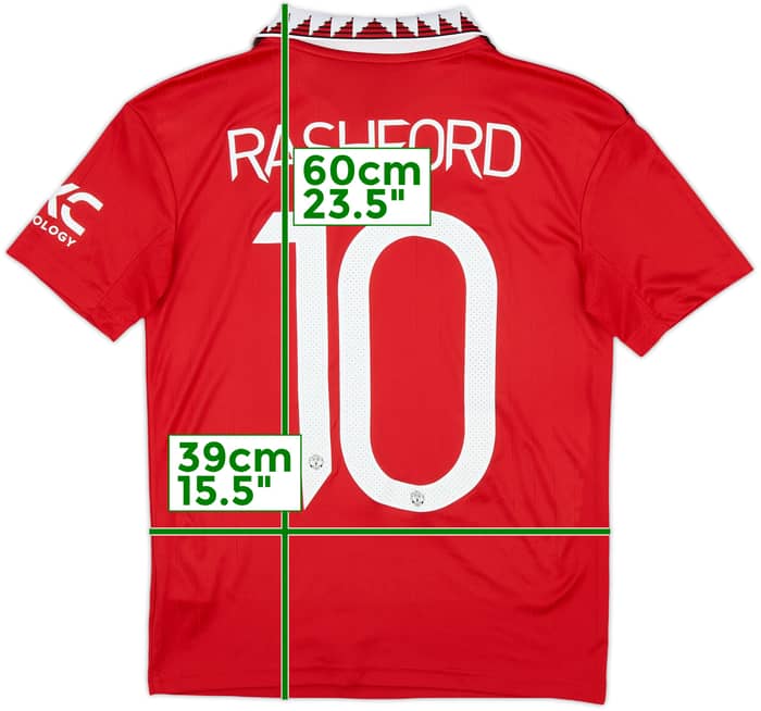 2022-23 Manchester United Home Shirt Rashford #10 - 8/10 - (M.Boys)