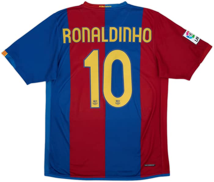 2006-07 Barcelona Home Shirt Ronaldinho #10 - 9/10 - (M)