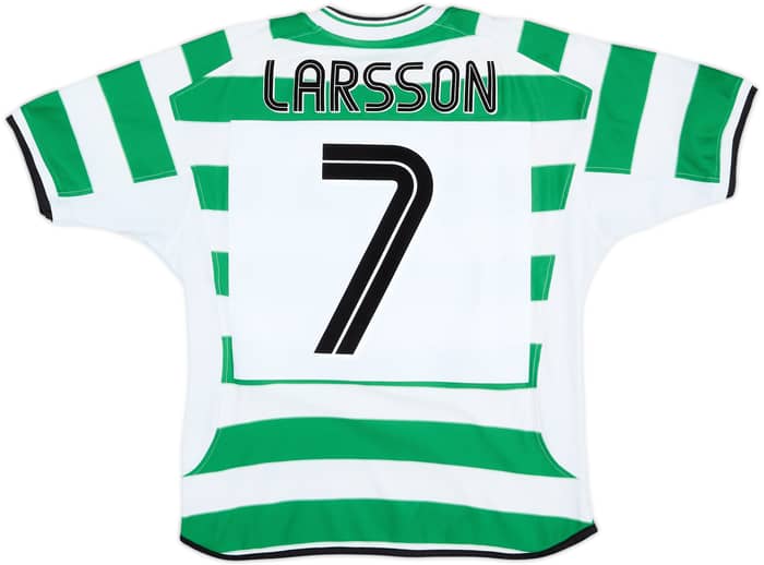 2001-03 Celtic Home Shirt Larsson #7 - 6/10 - (S)