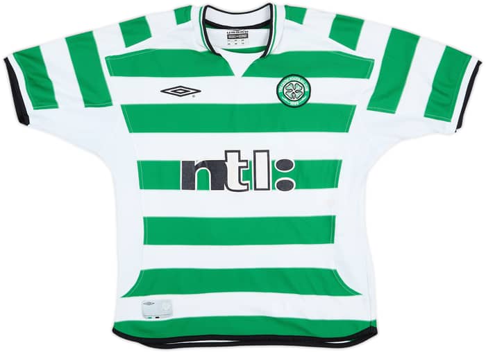 2001-03 Celtic Home Shirt Larsson #7 - 6/10 - (S)