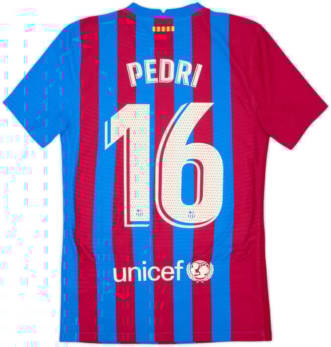 2021-22 Barcelona Authentic Home Shirt Pedri #16 - 9/10 - (XS)