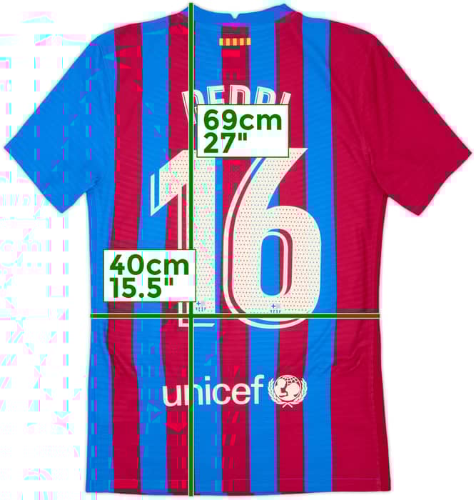 2021-22 Barcelona Authentic Home Shirt Pedri #16 - 9/10 - (XS)