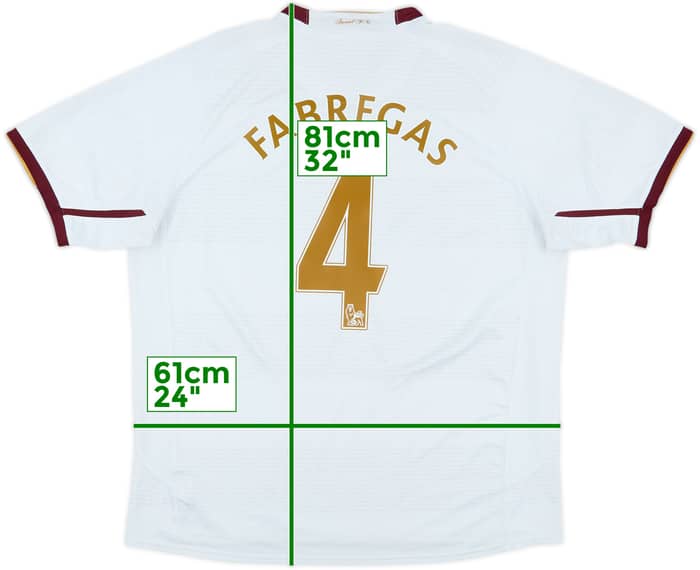 2007-08 Arsenal Away Shirt Fabregas #4 - 8/10 - (XL)