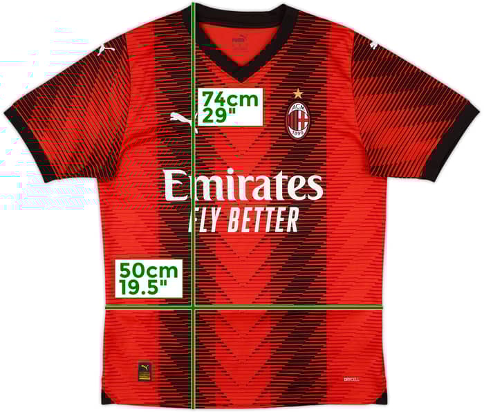 2023-24 AC Milan Home Shirt - 10/10 - (M)