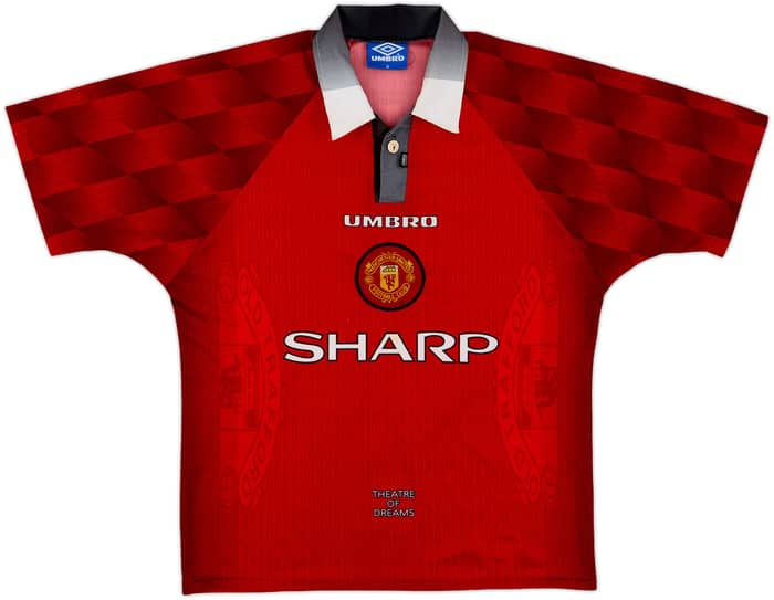 1996-98 Manchester United Home Shirt Cantona #7 - 6/10 - (M)