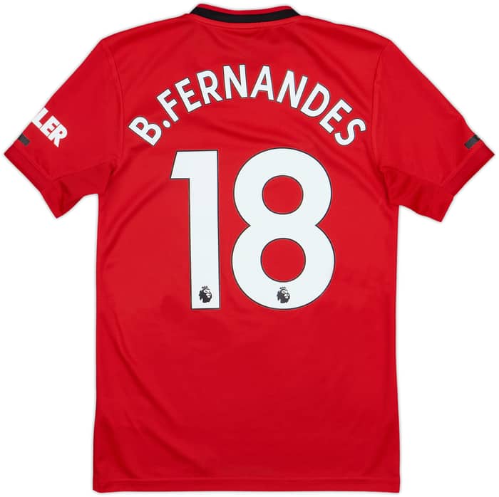 2019-20 Manchester United Home Shirt B.Fernandes #18 - 10/10 - (XS)