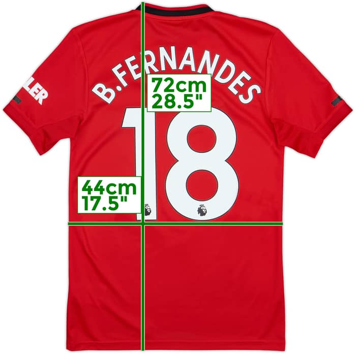 2019-20 Manchester United Home Shirt B.Fernandes #18 - 10/10 - (XS)