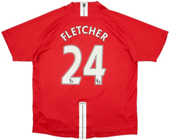 2007-09 Manchester United Home Shirt Fletcher #24 - 6/10 - (XL)