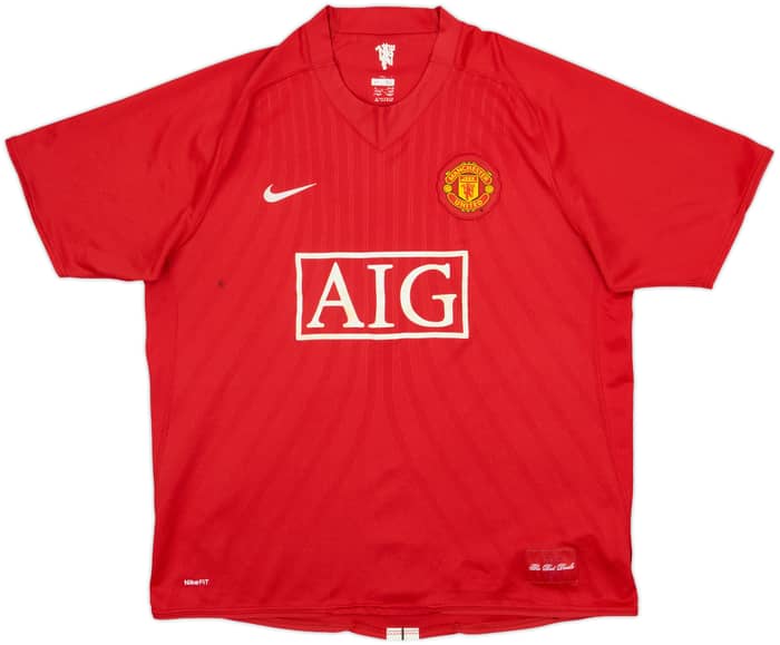 2007-09 Manchester United Home Shirt Fletcher #24 - 6/10 - (XL)