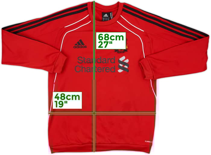 2010-11 Liverpool adidas Sweat Top - 8/10 - (S)