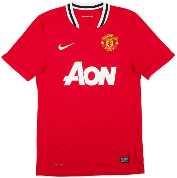 2011-12 Manchester United Home Shirt Young #18 - 8/10 - (S)