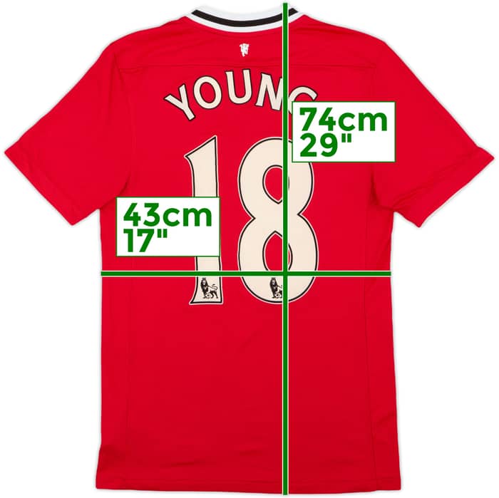 2011-12 Manchester United Home Shirt Young #18 - 8/10 - (S)