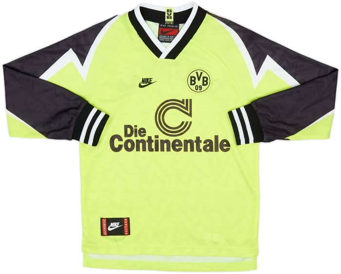 1995-96 Borussia Dortmund Home L/S Shirt - 8/10 - (M.Boys)