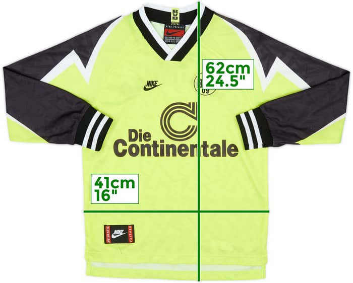 1995-96 Borussia Dortmund Home L/S Shirt - 8/10 - (M.Boys)