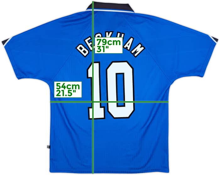 1996-98 Manchester United Third Shirt Beckham #10 - 8/10 - (L)