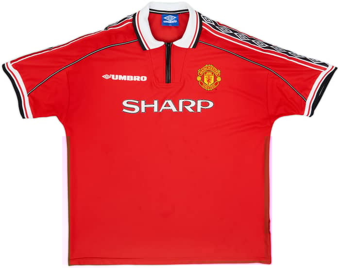 1998-00 Manchester United Home Shirt Beckham #7 - 7/10 - (XXL)