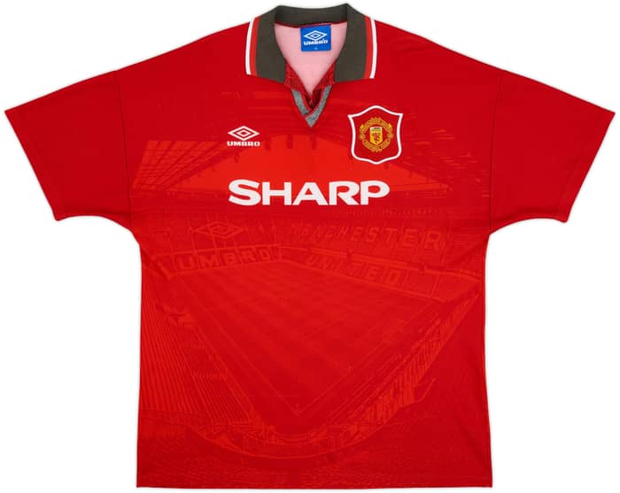 1994-96 Manchester United Home Shirt Beckham #24 - 6/10 - (XL)