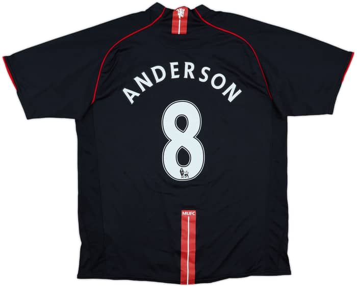 2007-08 Manchester United Away Shirt Anderson #8 - 8/10 - (XL)
