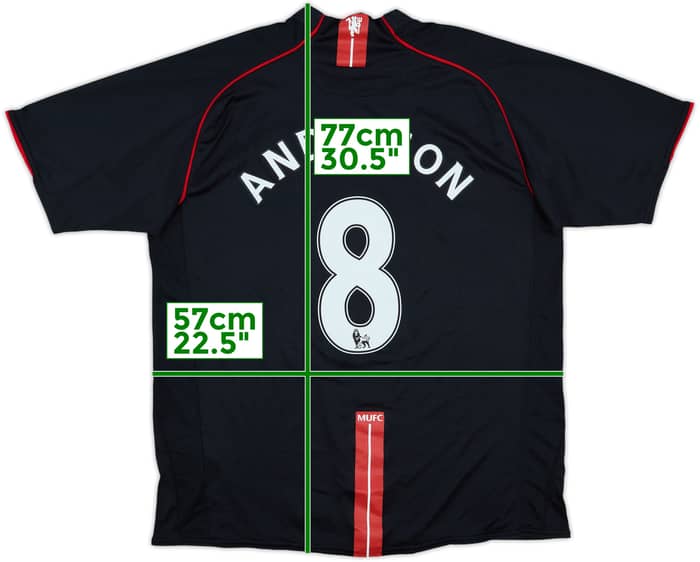 2007-08 Manchester United Away Shirt Anderson #8 - 8/10 - (XL)