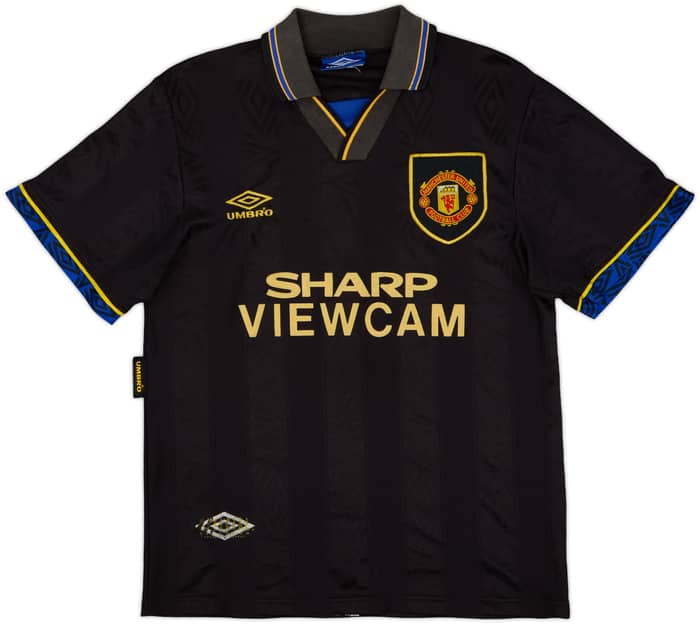 1993-95 Manchester United Away Shirt Cantona #7 - 8/10 - (S)