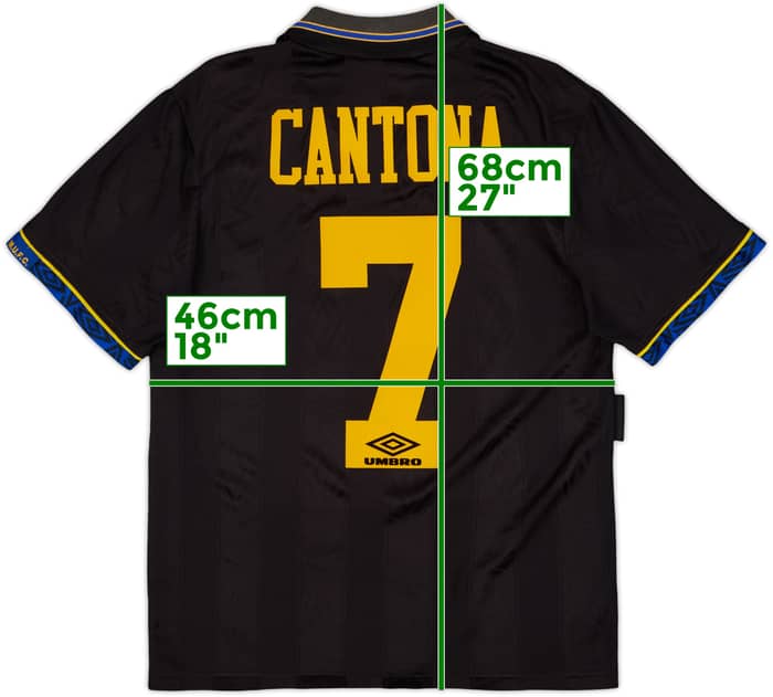 1993-95 Manchester United Away Shirt Cantona #7 - 8/10 - (S)