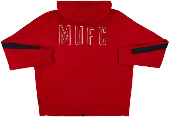 2014-15 Manchester United Nike Hooded Sweat Top - 9/10 - (XL)