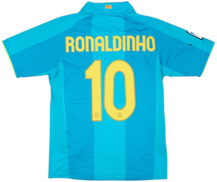 2007-09 Barcelona Away Shirt Ronaldinho #10 - 7/10 - (S)