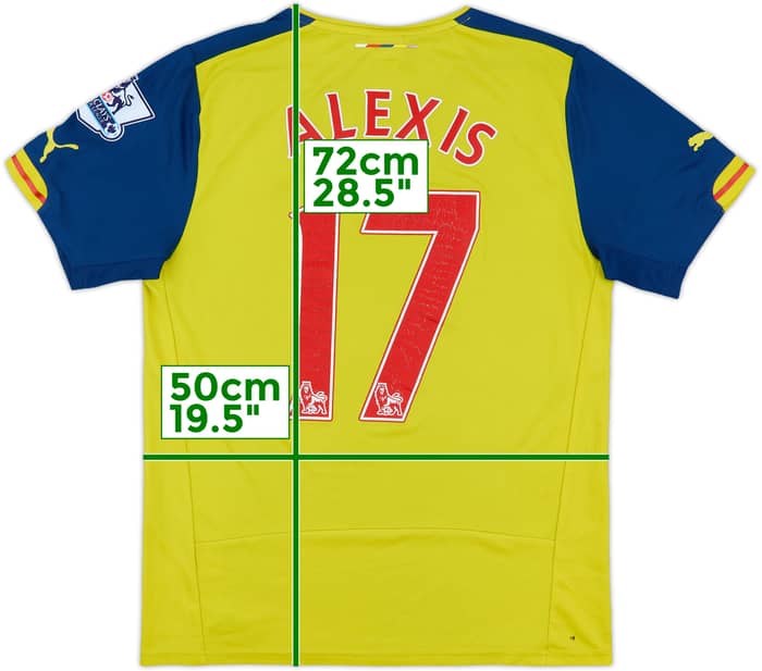 2014-15 Arsenal Away Shirt Alexis #17 - 5/10 - (M)