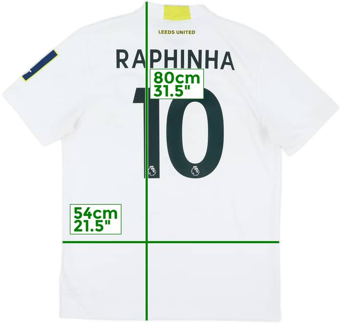 2021-22 Leeds United Home Shirt Raphinha #10 - 8/10 - (L)