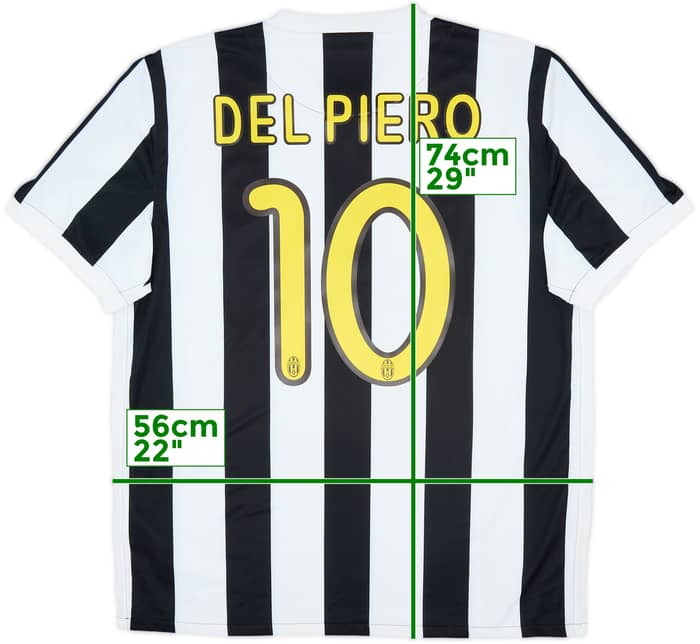 2009-10 Juventus Home Shirt Del Piero #10 - 8/10 - (L)