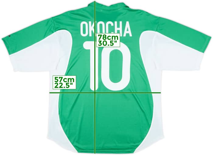 2000-01 Nigeria Home Shirt Okocha #10 - 9/10 - (L)
