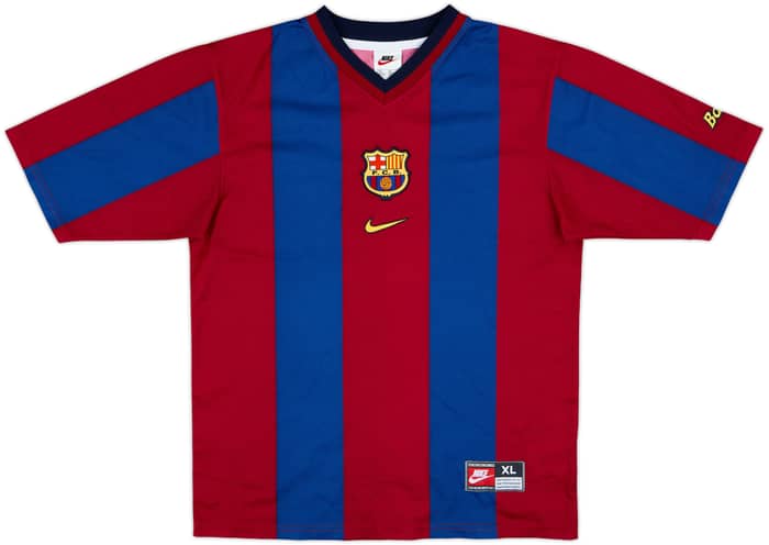 1998-00 Barcelona Basic Home Shirt Guardiola #4 - 6/10 - (XL.Boys)