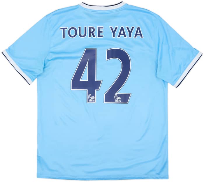 2013-14 Manchester City Home Shirt Toure Yaya #42 - 8/10 - (L)
