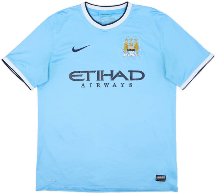 2013-14 Manchester City Home Shirt Toure Yaya #42 - 8/10 - (L)