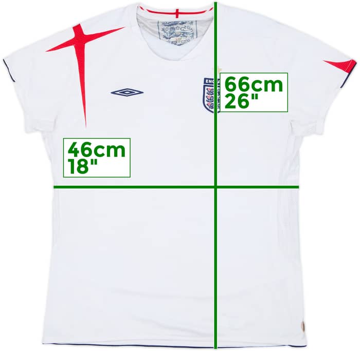 2005-07 England Home Shirt - 5/10 - (Women's L)