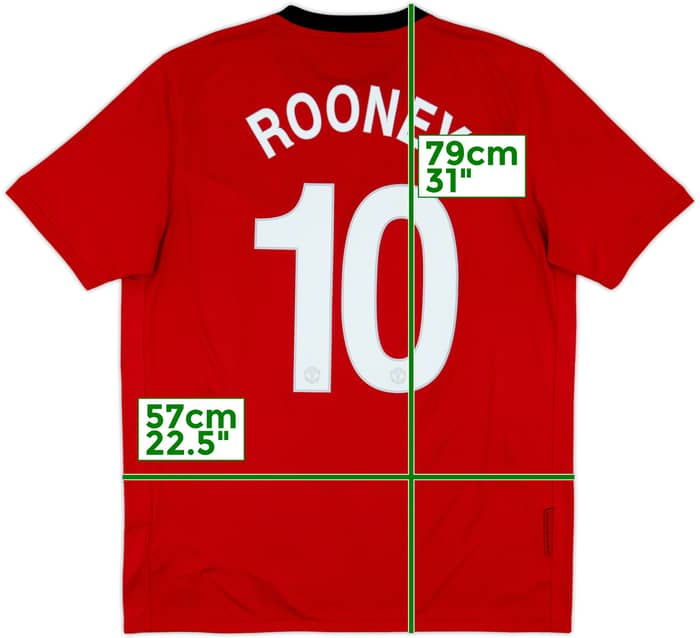 2009-10 Manchester United Home Shirt Rooney #10 - 6/10 - (L)