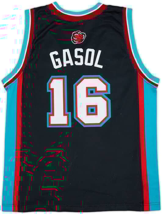 2001-04 Memphis Grizzlies Gasol #16 Champion Away Jersey - 8/10 - (XL.Boys)