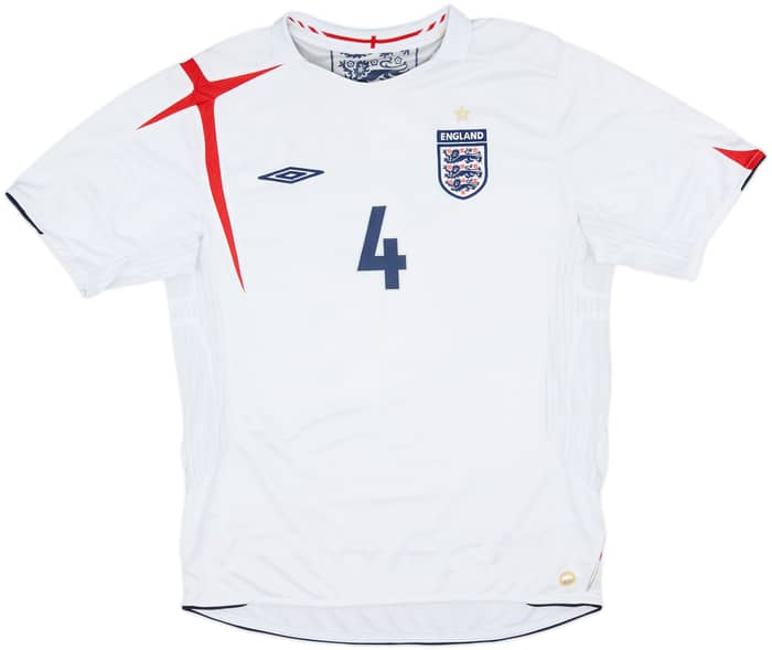 2005-07 England Home Shirt Gerrard #4 - 6/10 - (L)