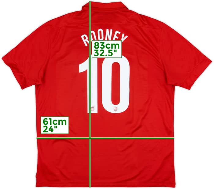 2013 England Away 150th Anniversary Shirt Rooney #10 - 8/10 - (XXL)