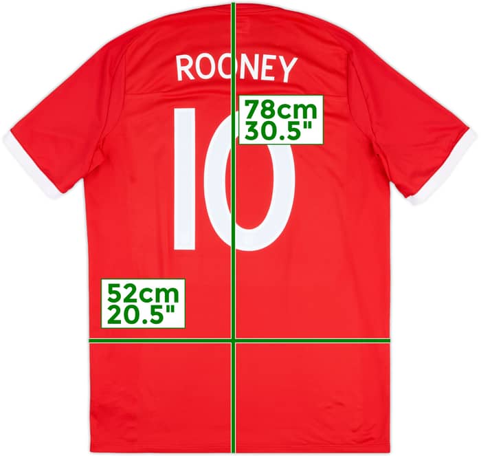 2010-11 England Away Shirt Rooney #10 - 10/10 - (L)
