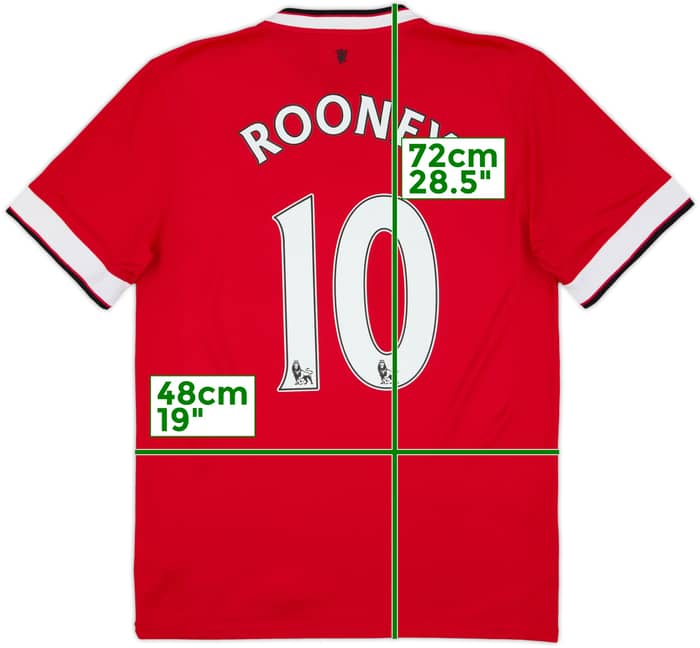 2014-15 Manchester United Home Shirt Rooney #10 - 6/10 - (S)