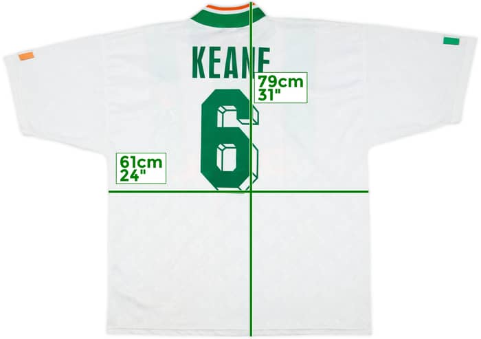 1994 Ireland Away Shirt Keane #6 - 8/10 - (L/XL)