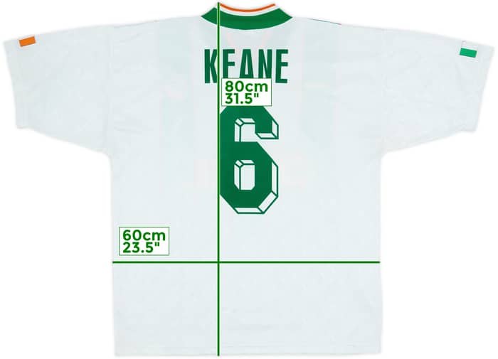1994 Ireland Away Shirt Keane #6 - 8/10 - (L/XL)